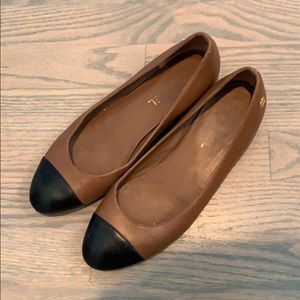 Chanel cap toe flats